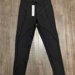 For Love And Lemons Black Ribbed Leggings